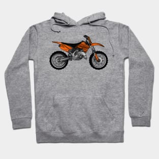 Dirt bike off-road motorcycle / motocross cartoon Hoodie